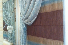 римская штора и декоративный тюль